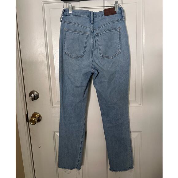Madewell High Rise Jeans The Perfect Vintage Ripped Light Denim Women's Size 25 - Picture 6 of 7